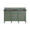 James Martin Vanities Brittany 60in Double Vanity, Smokey Celadon w/ 3 CM Charcoal Soapstone Top 650-V60D-SC-3CSP - alternate 1